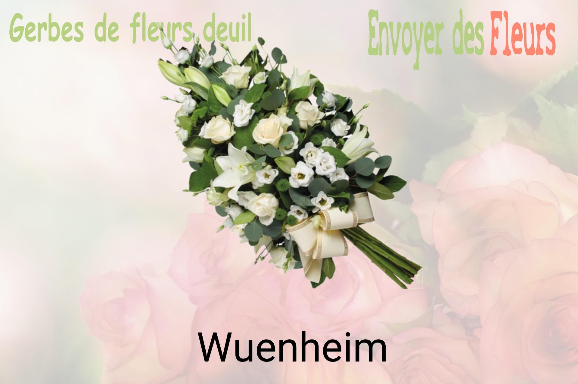 Gerbe de fleurs de deuil livrée à Wuenheim